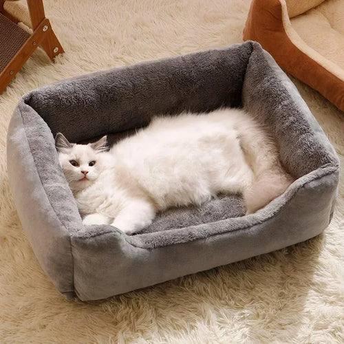 Winter Cats Bed Dog Mat Beds Goods Pet Puppy Accessories Products Kitten Cushion Things Accessory Houses Habitats House Supplies