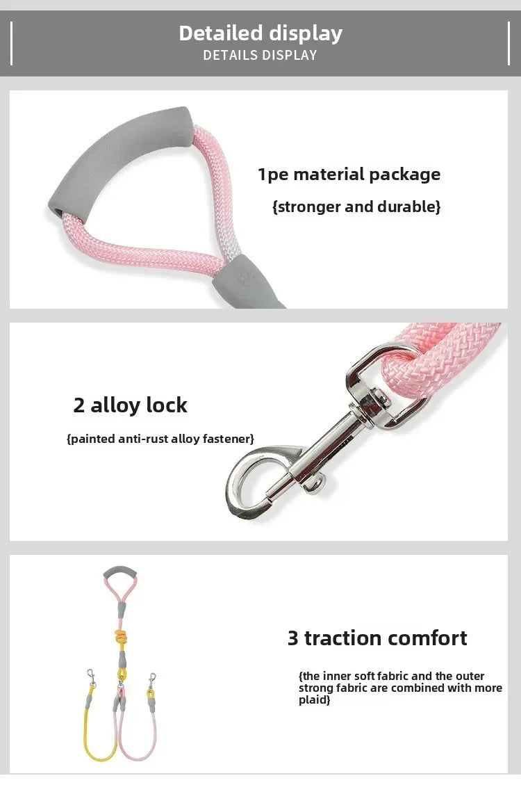 Puppy Accessories Flexi Suit for Dog Pet Supplies Dogs Collar Leash Collars Accessory Big Harness Double-headed traction rope