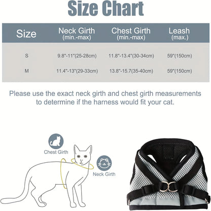 Pets Collar, Harness, Cats Pet Products Kitten Accessories Goods Kittens Harness Leash Things Breast-band Supplies For Cat Home