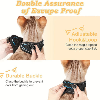 Harness for Cats Pet Products Goods Supplies Accessories Pets Collar, Harness, Leash Things Kitten Breast-band Kittens Cat Home