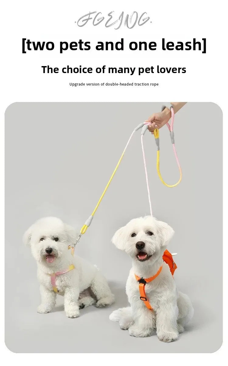 Puppy Accessories Flexi Suit for Dog Pet Supplies Dogs Collar Leash Collars Accessory Big Harness Double-headed traction rope