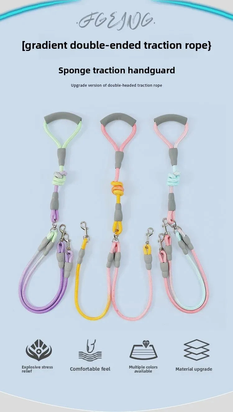Puppy Accessories Flexi Suit for Dog Pet Supplies Dogs Collar Leash Collars Accessory Big Harness Double-headed traction rope
