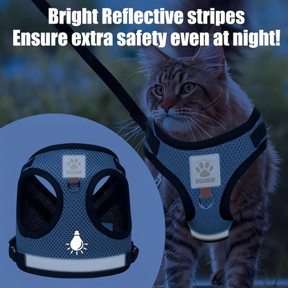 Pets Collar, Harness, Cats Pet Products Kitten Accessories Goods Kittens Harness Leash Things Breast-band Supplies For Cat Home