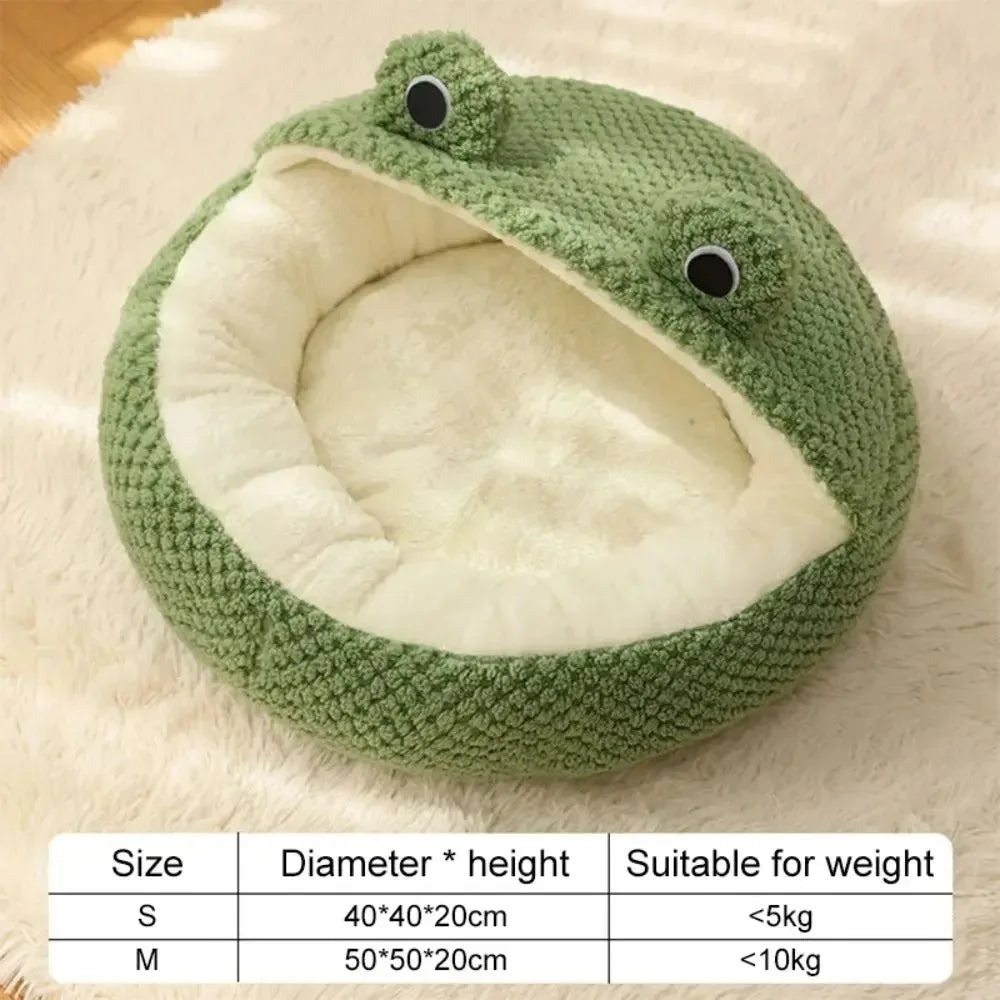 Beds Cats Warm Bed Fluffy Cushions for Winter Houses Plush Goods Pet Supplies House Kitten Basket Puppy Accessories Habitats Dog
