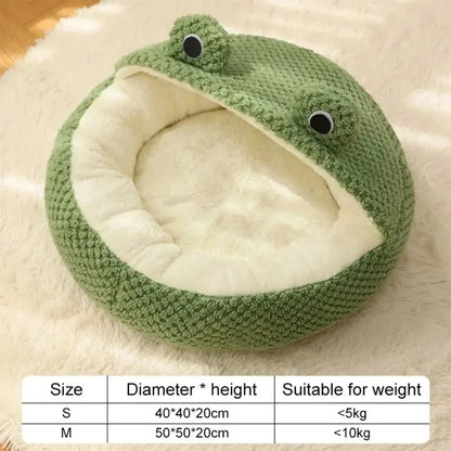 Beds Cats Warm Bed Fluffy Cushions for Winter Houses Plush Goods Pet Supplies House Kitten Basket Puppy Accessories Habitats Dog